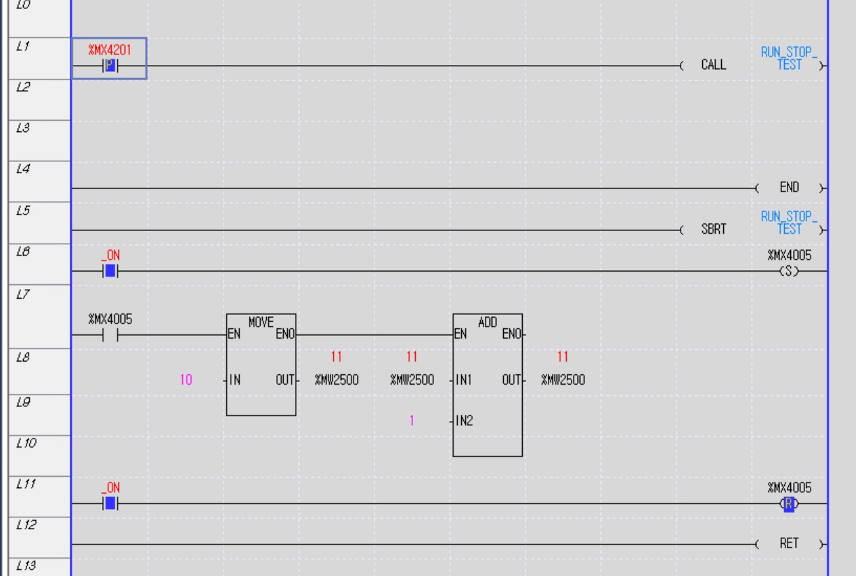 Solution Square : XG5000 상승펄스 사용 문의