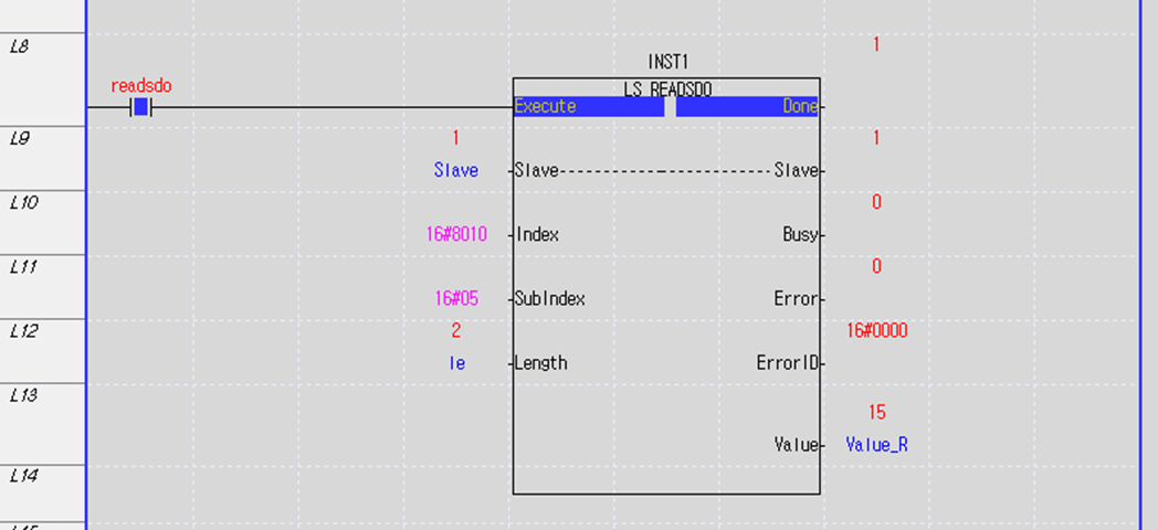 Solution Square : XMC 와 XEL-BSSCT 통신 중 F/B을 이용한 SDO파라미터 변경 법
